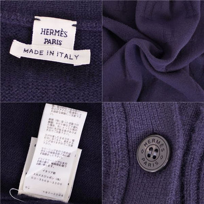 Hermes Cardigan Knit Logo Wool Ring