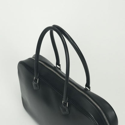 Hermes Plume Elan 28 Tote Box Calf Noir Black