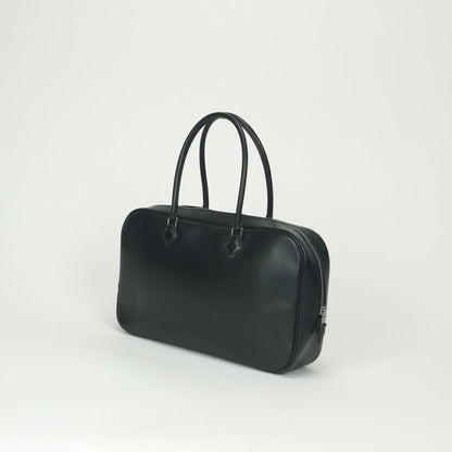 Hermes Plume Elan 28 Tote Box Calf Noir Black