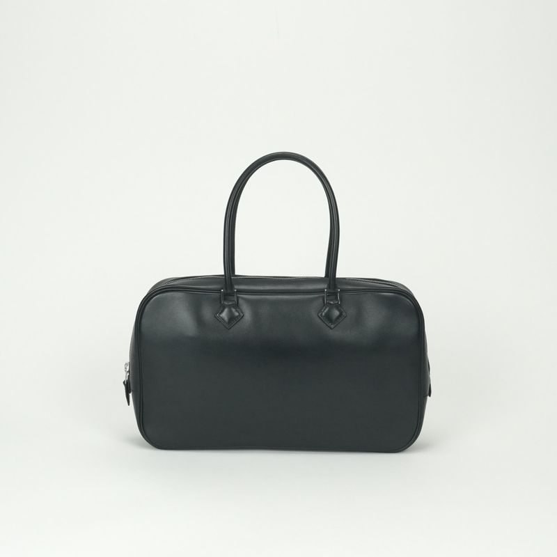 Hermes Plume Elan 28 Tote Box Calf Noir Black