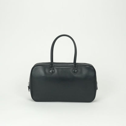 Hermes Plume Elan 28 Tote Box Calf Noir Black