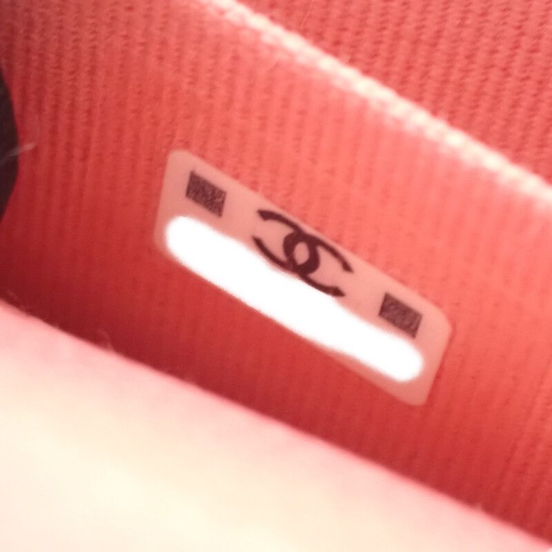 Chanel Classic Flap Card Case Coin Caviar Leather Pink CC Logo Gold Handbag
