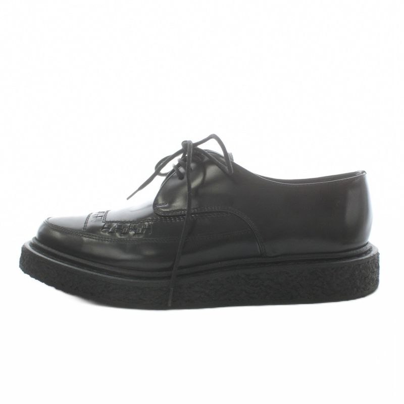Saint Laurent Paris Creepers Lofa Pointed Toe Leather 37 Black Heel
