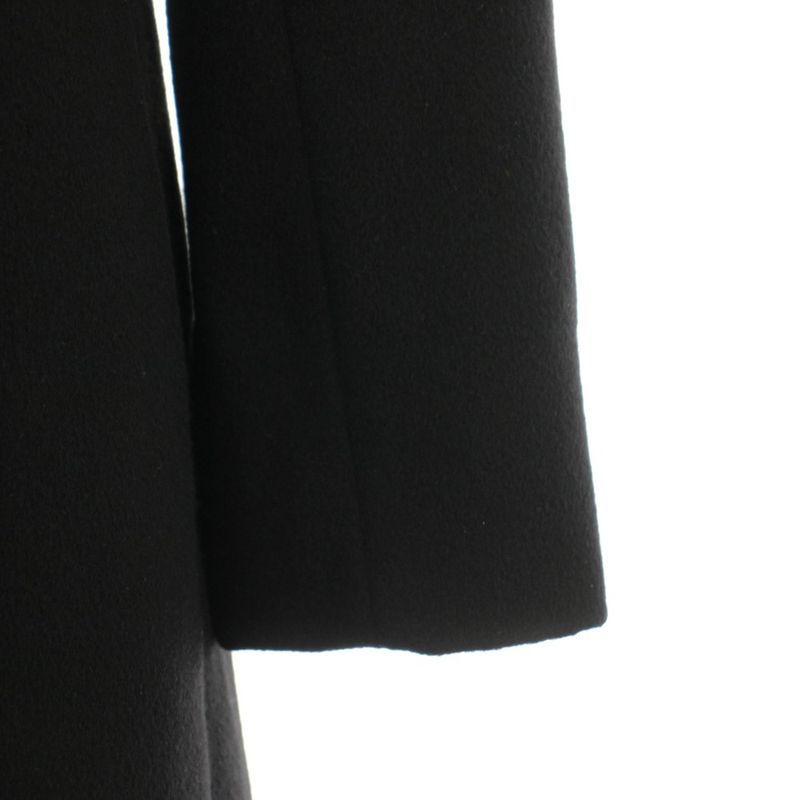 Celine Double Breasted Coat Long Cashmere 36 Black YT