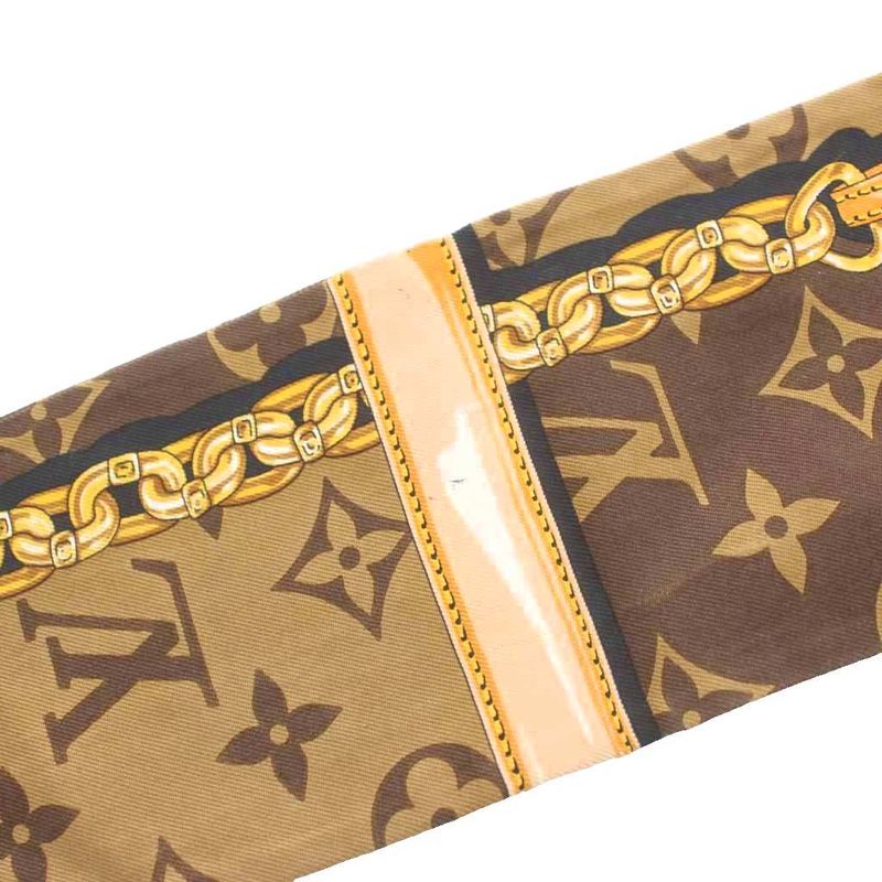 Louis Vuitton Bandeau Monogram Confidential Scarf Silk Brown