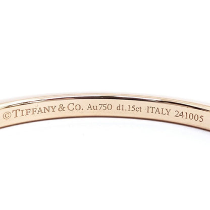 Tiffany & Co. 18K Pink Gold WG Lock Narrow Bangle Diamond Bracelet