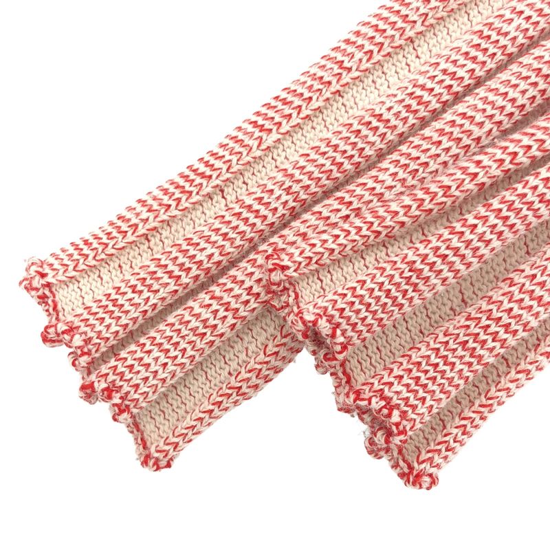 Celine by Phoebe Philo High Neck Rib Stripe Knit Sweater 2 Red White