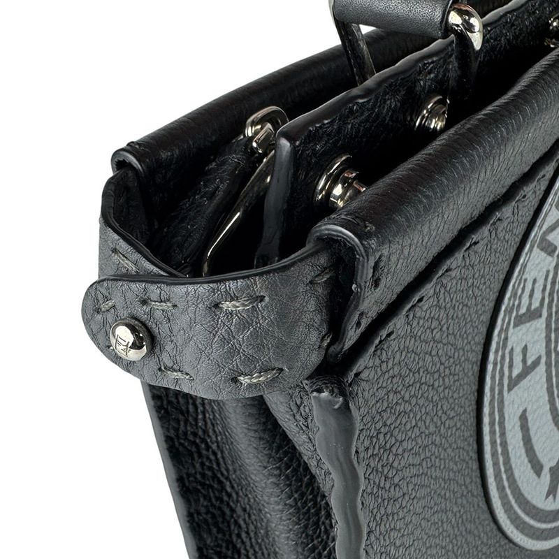 Fendi Handbag Peekaboo Fit Mini Black Gray