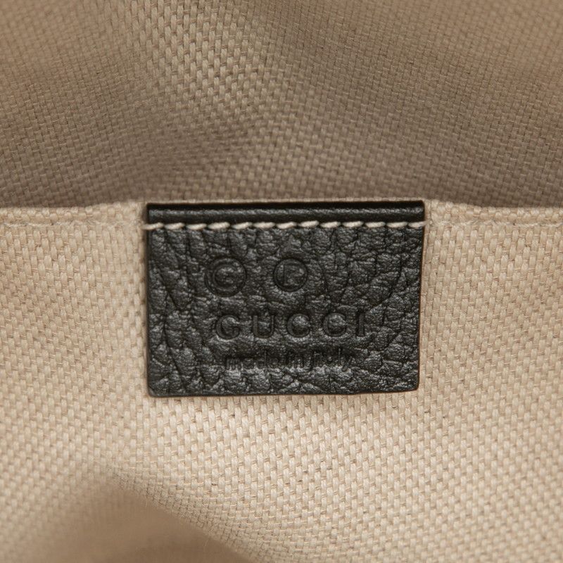 Gucci Interlocking Soho Chain Backpack Black Leather