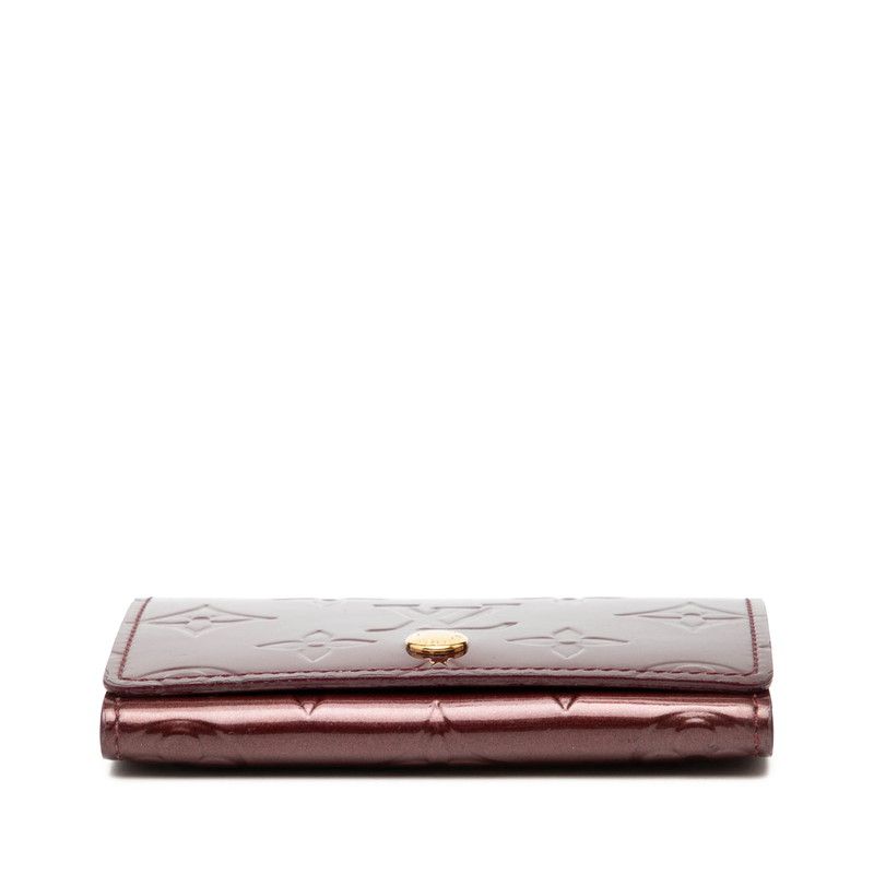 Louis Vuitton Monogram Vernis Envelope Carte de Visit Card Case Rouge Fauvist Purple