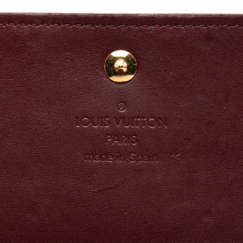 Louis Vuitton Monogram Vernis Envelope Carte de Visit Card Case Rouge Fauvist Purple