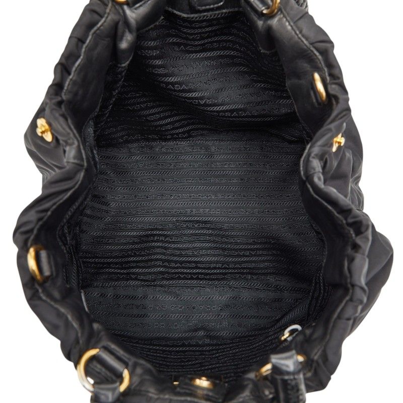Prada Tote Black Nylon Leather