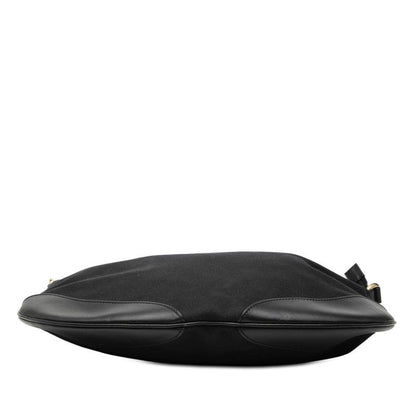 Gucci Crossbody Shoulder Bag Black Canvas Leather