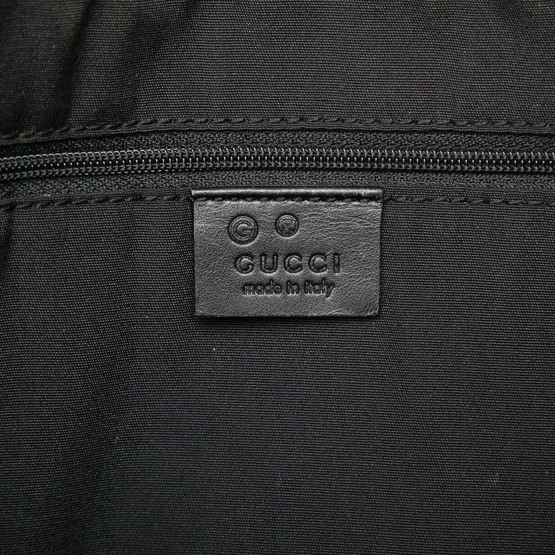 Gucci Crossbody Shoulder Bag Black Canvas Leather