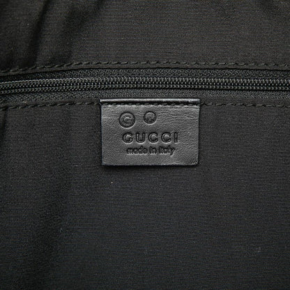 Gucci Crossbody Shoulder Bag Black Canvas Leather