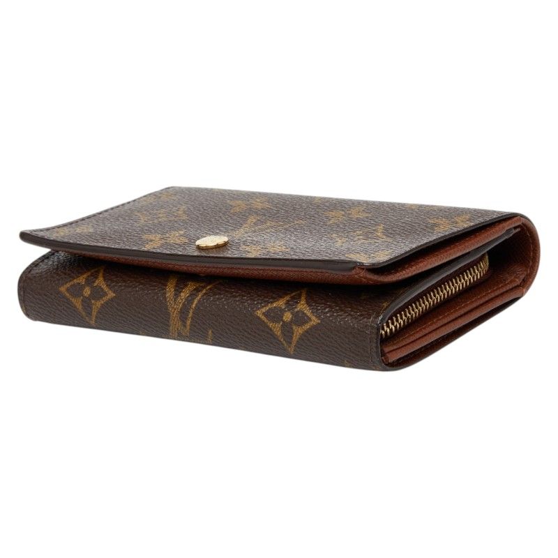 Louis Vuitton Monogram Porte Monnaie Billets Tresor Brown Leather