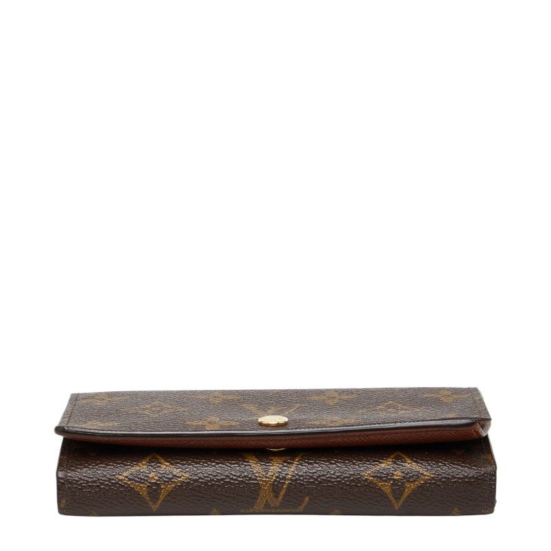 Louis Vuitton Monogram Porte Monnaie Billets Tresor Brown Leather