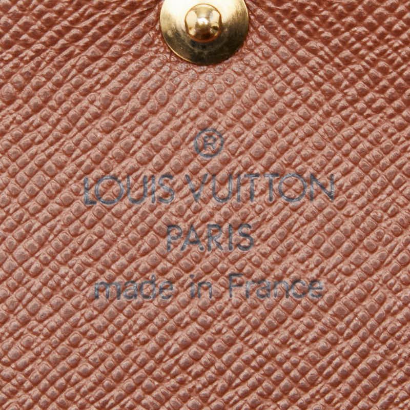 Louis Vuitton Monogram Porte Monnaie Billets Tresor Brown Leather