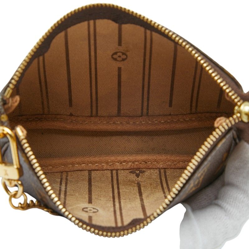 Louis Vuitton Monogram Mini Pochette Accessoire Chain Pouch Handbag