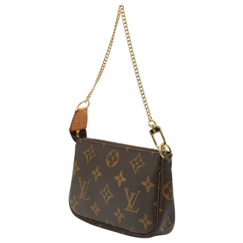 Louis Vuitton Monogram Mini Pochette Accessoire Chain Pouch Handbag