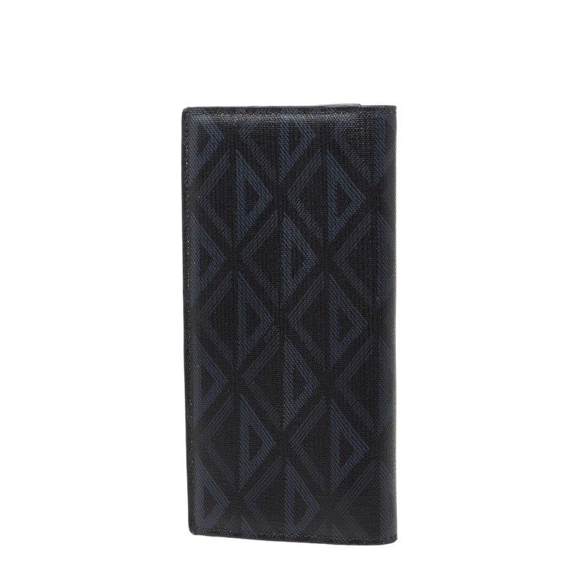 Dior CD Diamond Vertical Wallet Black Navy