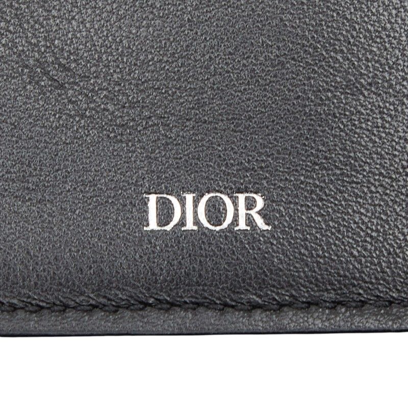 Dior CD Diamond Vertical Wallet Black Navy