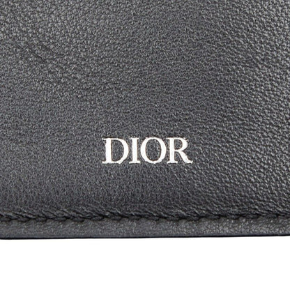 Dior CD Diamond Vertical Wallet Black Navy