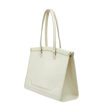 Louis Vuitton Epi Madeleine GM Tote Shoulder Bag Yvoir White Leather Yvoire