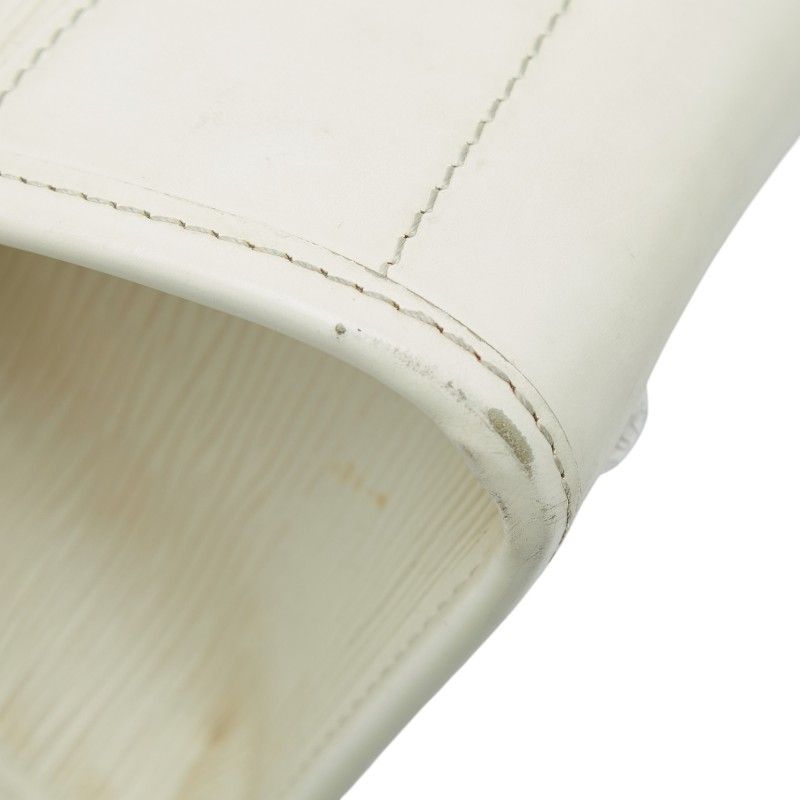 Louis Vuitton Epi Madeleine GM Tote Shoulder Bag Yvoir White Leather Yvoire
