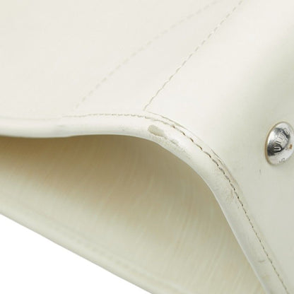 Louis Vuitton Epi Madeleine GM Tote Shoulder Bag Yvoir White Leather Yvoire