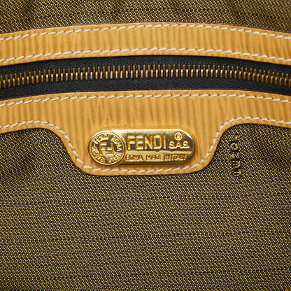 Fendi Zucca Tote Brown Beige Canvas Leather
