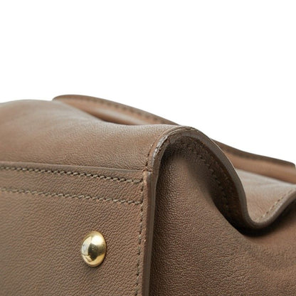 Saint Laurent Cabas Chic Mini 2-Way Shoulder Bag Brown Leather