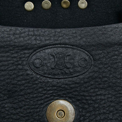 Celine Studded Crossbody Mini Shoulder Bag Pochette Black Leather
