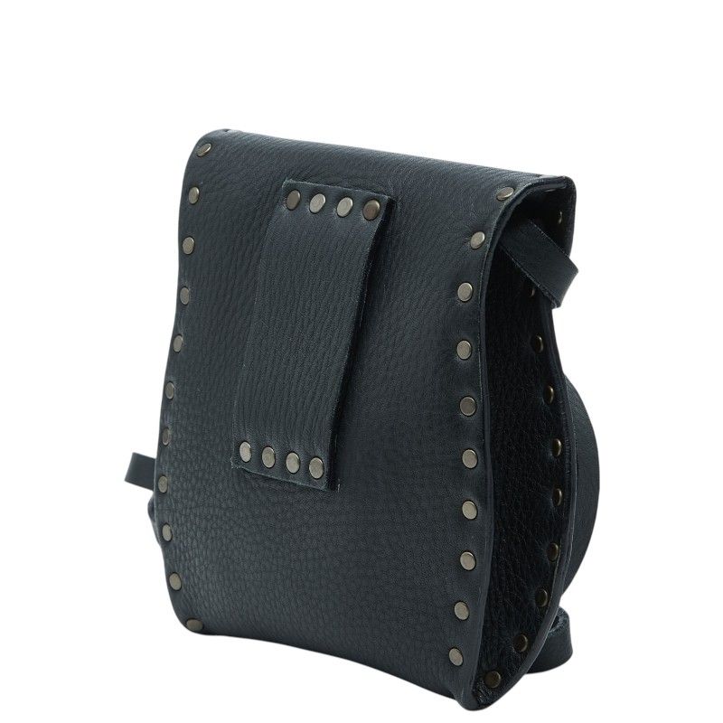 Celine Studded Crossbody Mini Shoulder Bag Pochette Black Leather