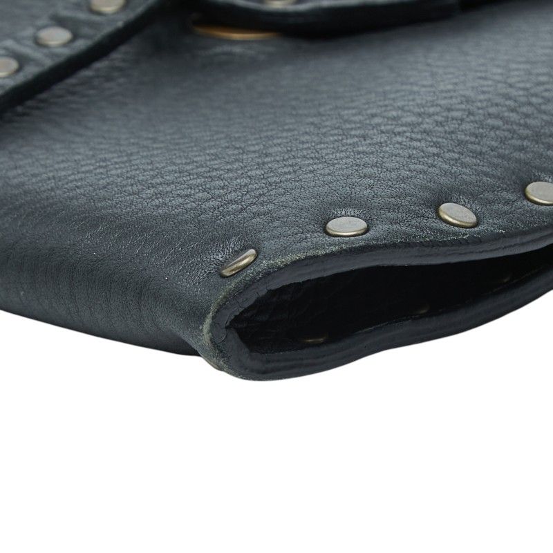 Celine Studded Crossbody Mini Shoulder Bag Pochette Black Leather
