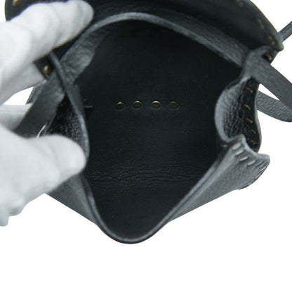 Celine Studded Crossbody Mini Shoulder Bag Pochette Black Leather