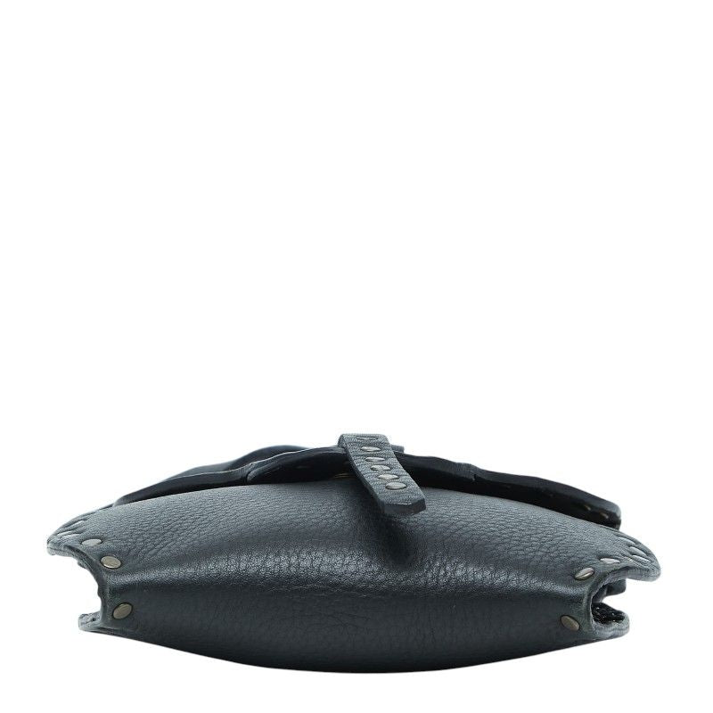 Celine Studded Crossbody Mini Shoulder Bag Pochette Black Leather