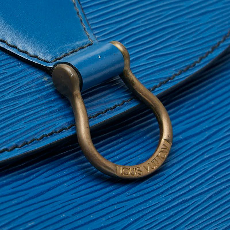 Louis Vuitton Epi Saint Cloud Crossbody Shoulder Bag Toledo Blue Leather