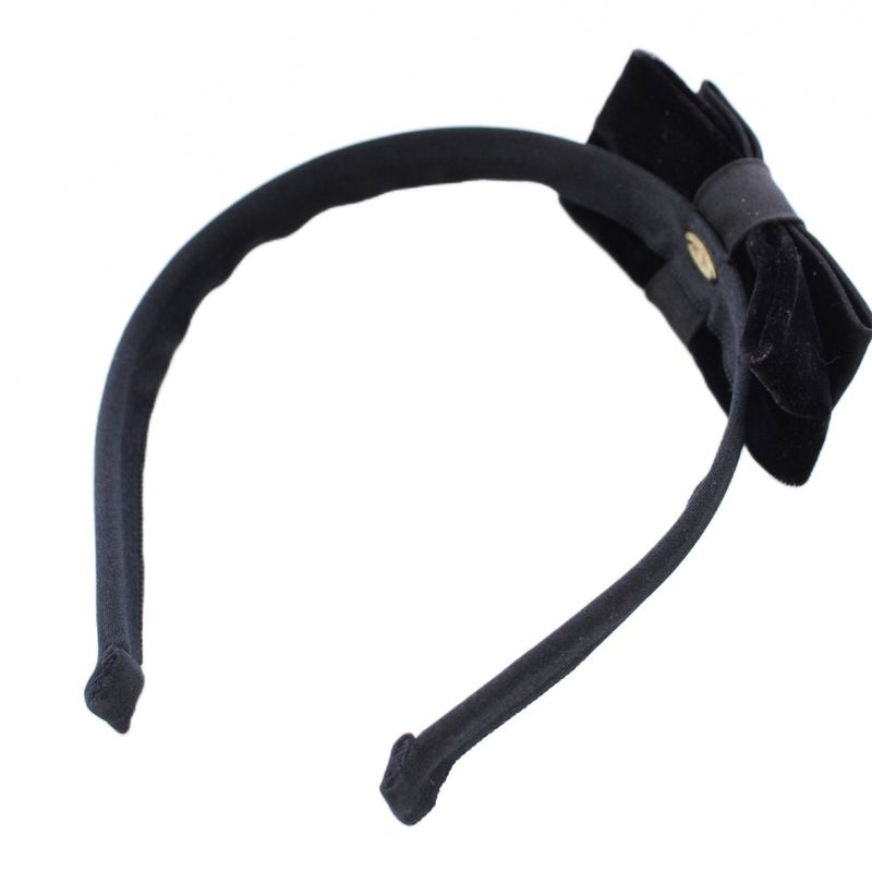 Chanel Headband Ribbon Velvet Black TK Shoulder Bag