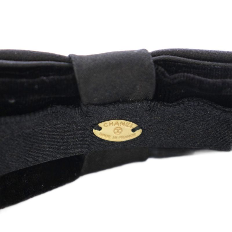 Chanel Headband Ribbon Velvet Black TK Shoulder Bag