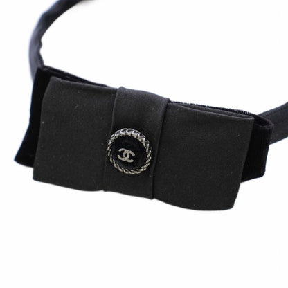 Chanel Headband Ribbon Velvet Black TK Shoulder Bag