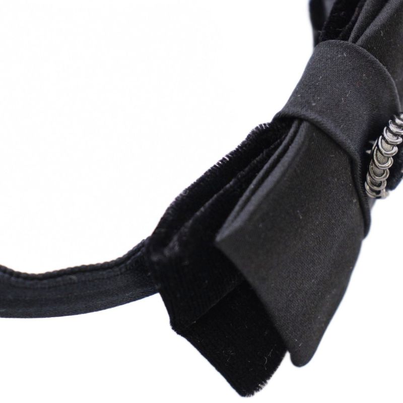 Chanel Headband Ribbon Velvet Black TK Shoulder Bag