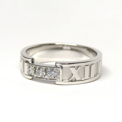Tiffany & Co. Atlas Diamond Ring 18K White Gold