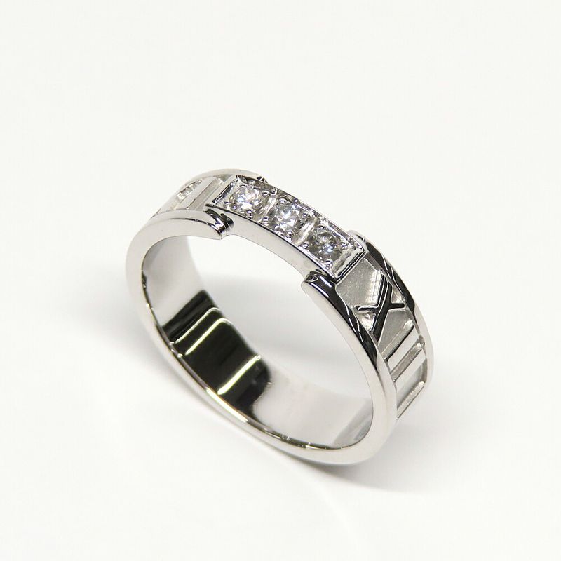 Tiffany & Co. Atlas Diamond Ring 18K White Gold