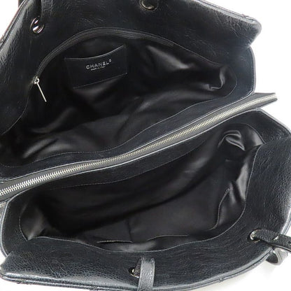 Chanel on the Road Tote CC Logo Black Silver
