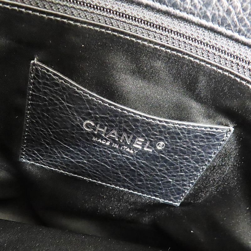 Chanel on the Road Tote CC Logo Black Silver