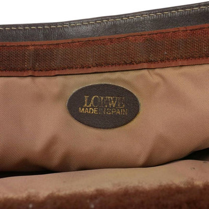 Loewe Anagram Suede Clutch Vintage Brown