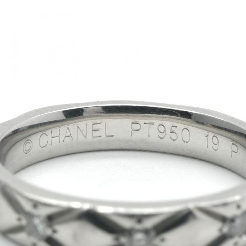 Chanel Quilted Coco Crush Ring Silver Wedding Pair Marriage