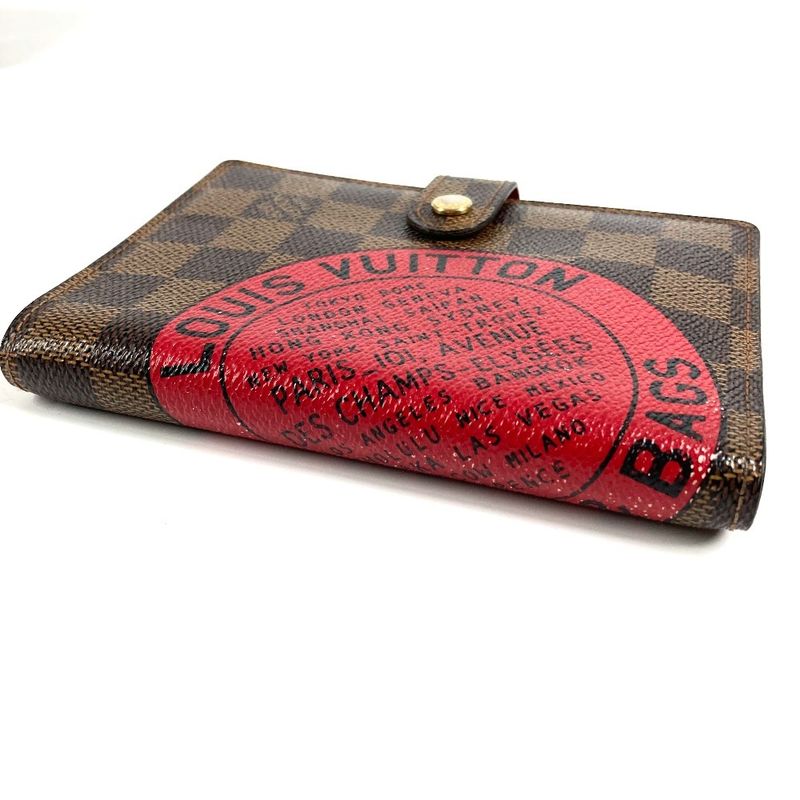 Louis Vuitton Notebook Cover Agenda PM T&B Logo Damier Canvas Ebene Brown