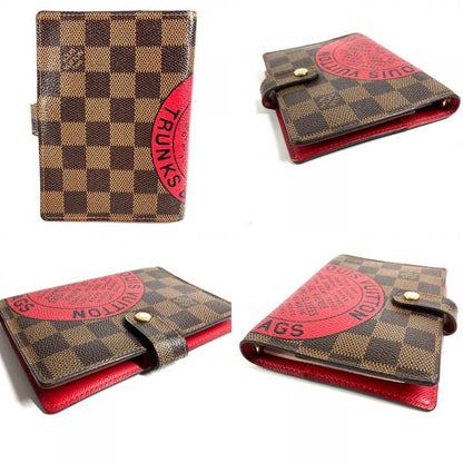 Louis Vuitton Notebook Cover Agenda PM T&B Logo Damier Canvas Ebene Brown